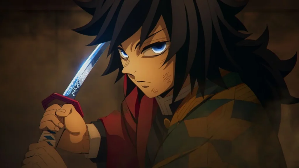 Gyu hashira da água no filme Demon Slayer Castelo Infinito.
